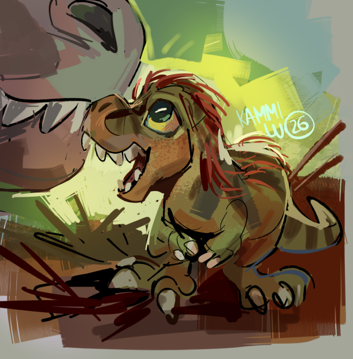 KAMMI_LU's tweet photo. baby t-rex https://t.co/KW31XZD4tf