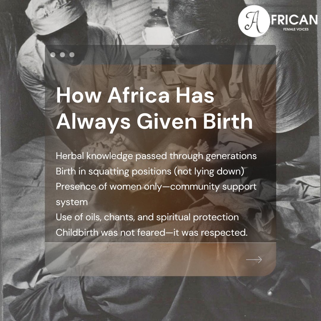 VoicesFemale's tweet photo. Africa has always known how to give birth.

But somewhere along the way, we were taught to forget.

Today is not just about celebrating midwives—
it’s about remembering them.

Their knowledge.
Their power.
Their place in our stories.

#InternationalMidwivesDay  #AFV https://t.co/FmnVistalE