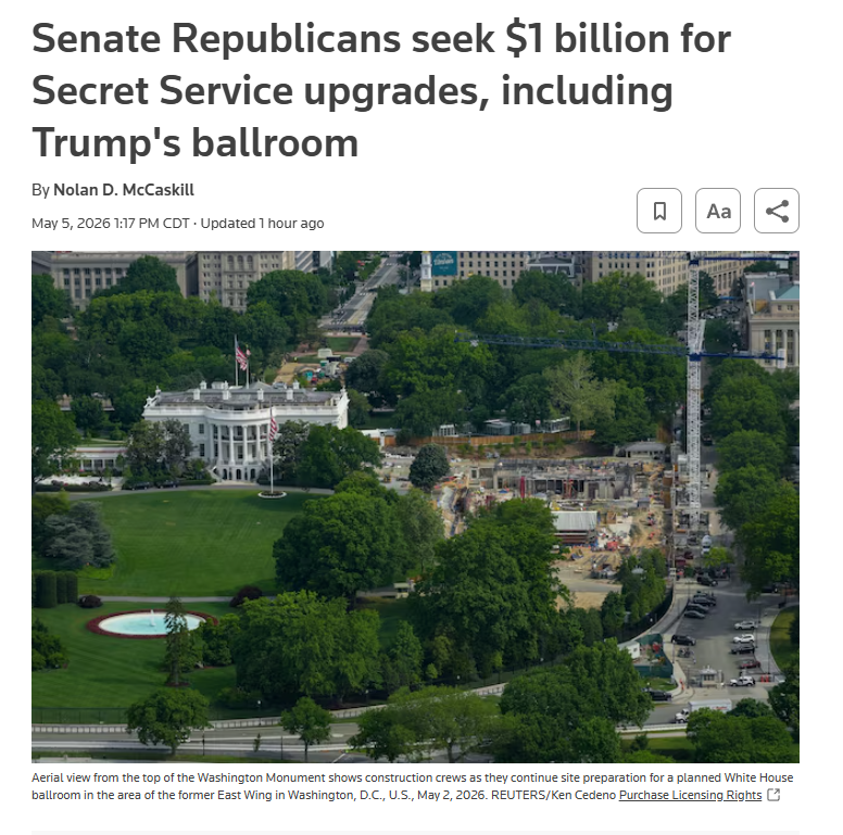 TheBetterMan13's tweet photo. #TrumpBallroom #Mage #IranWar‌ #Trump #Ballroom #GOP #Republicans #Taxpayers #TrumpCrimeFamily https://t.co/lAU1EJS5x0
