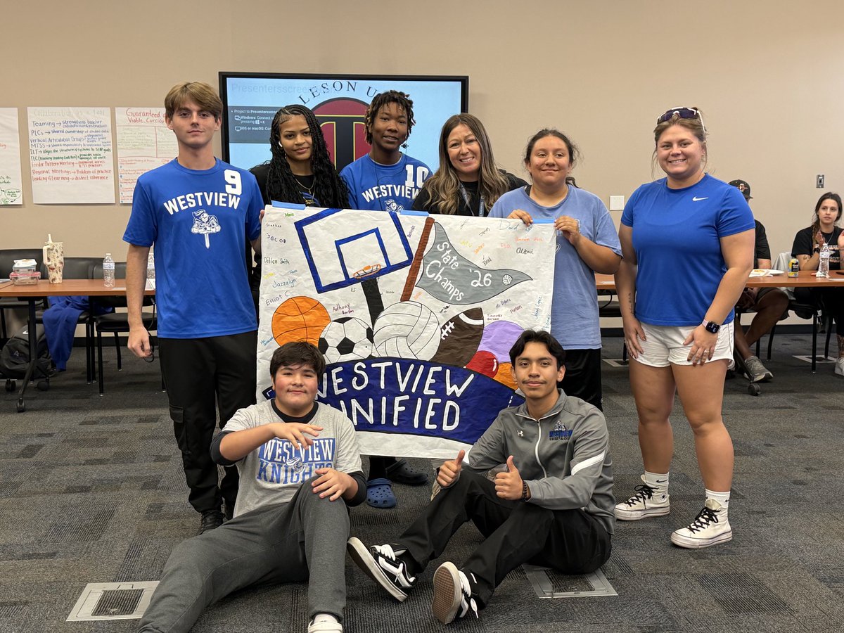 See_Boston's tweet photo. Amazing day @TollesonUhsd Unified Leadership Summit! Six students per campus led, collaborated, and built community.

Congrats to our rock-paper-scissors champion (red beads!) and Sierra Linda for best poster!

TY Amy Casteel &amp;Jennifer Zorger for making it happen! ❤️🌟 https://t.co/NQRpBtuSXm