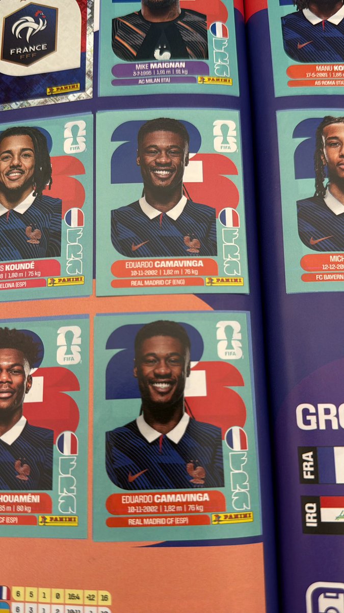 Me salieron 4 camavinga y vi en TikTok que uno le salió Real Madrid ENG y en efecto tengo uno <a href="/panini_ecuador/">PANINI Ecuador</a> te lo vendo en 2 gambas