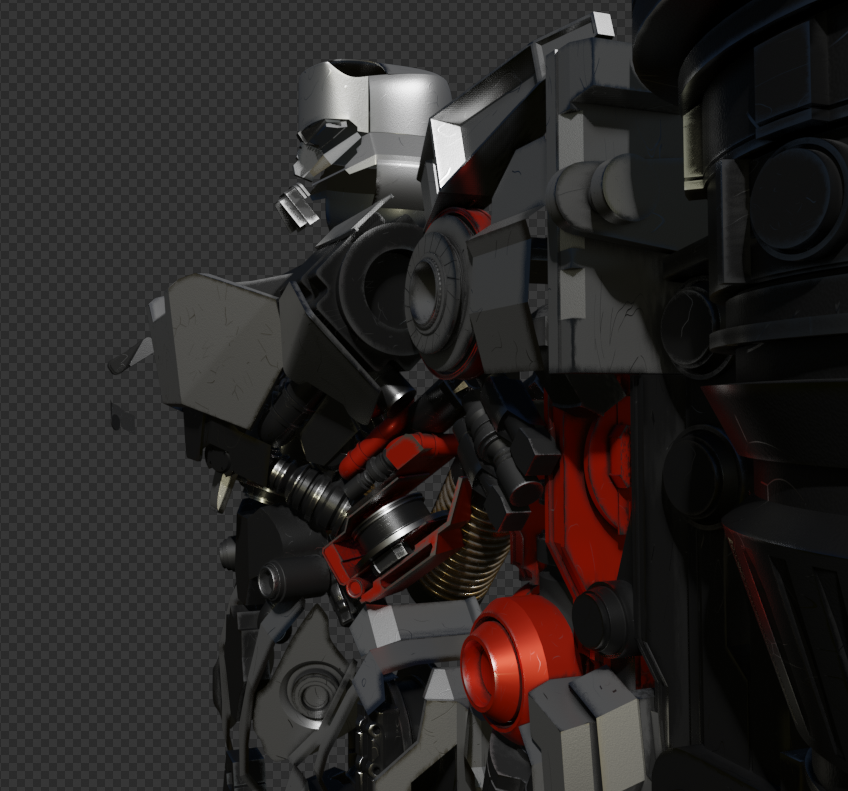 PaulGaming319's tweet photo. Made some huge progress on my BBM Megatron design in blender. I redesigned the thigh and the foot and a bit of the shin of the leg, as well as the cannon https://t.co/cgaVmwwudm