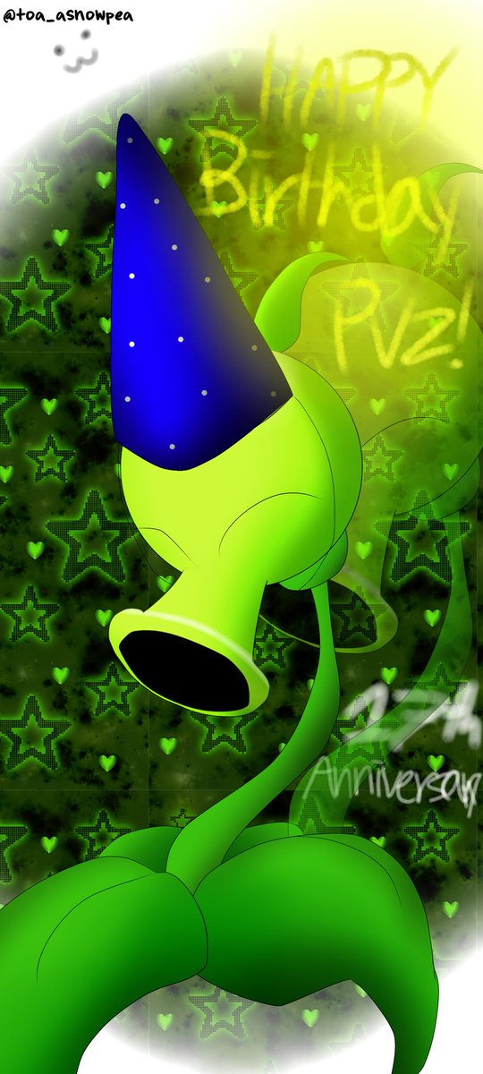 Toa_asnowpea's tweet photo. 🎉🎉🎉🎉 Happy 17th Anniversary pvz!!!!!!!!
Thank you for still being with us to this day:)
#pvz #17th #anniversary #pvzfanart #happybirthday #peashooter https://t.co/L1H1fsAHji