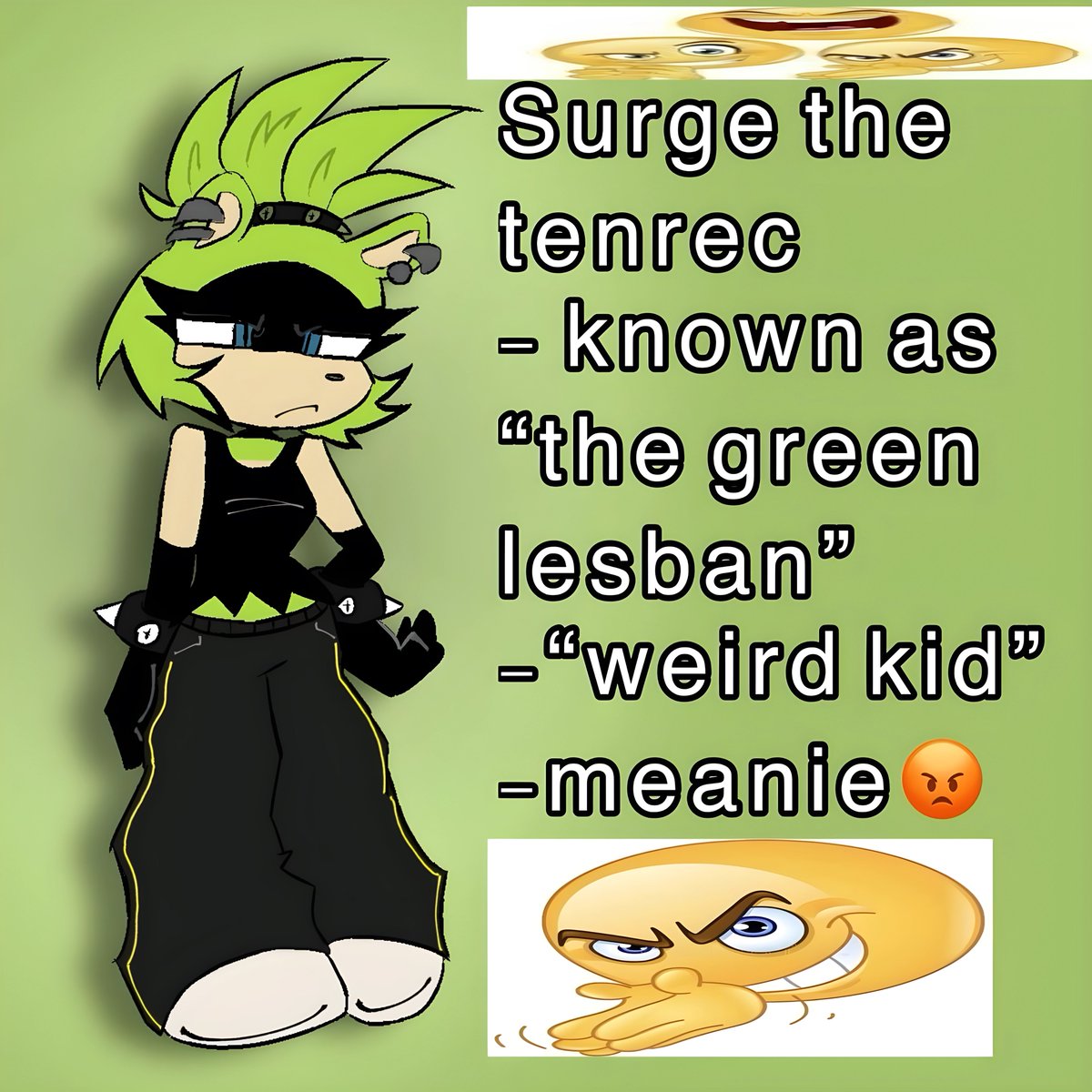 UnattendedWrist's tweet image. #sonictheheghehog #surge #SWAG 💚✌🏼