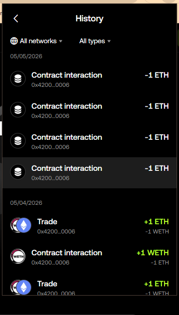 HeliumTable's tweet photo. ⚠️ Be VERY careful using https://t.co/2rK0uE7Ggj (@megaeth  UI)

I just lost 4 ETH due to a critical UX / network mismatch issue.

What happened:

I was swapping ETH to WETH on what the UI showed as “MegaETH”
Transactions appeared as pending / not executed
I retried multiple times

Reality:
Every time I signed, the tx was executed on Ethereum Mainnet, sending ETH directly to:
0x4200000000000000000000000000000000000006
No WETH received. No valid tx shown in their UI.
Issues:

No chain validation

No warning wallet was on mainnet

Fake / invalid pending tx hashes
Same contract address behaves differently across chains
Result: irreversible loss.
This is extremely dangerous UX.

If you're testing “new chains” or dApps:
👉 ALWAYS double check your wallet network before signing.

@kumbaya_xyz  — this needs urgent investigation.