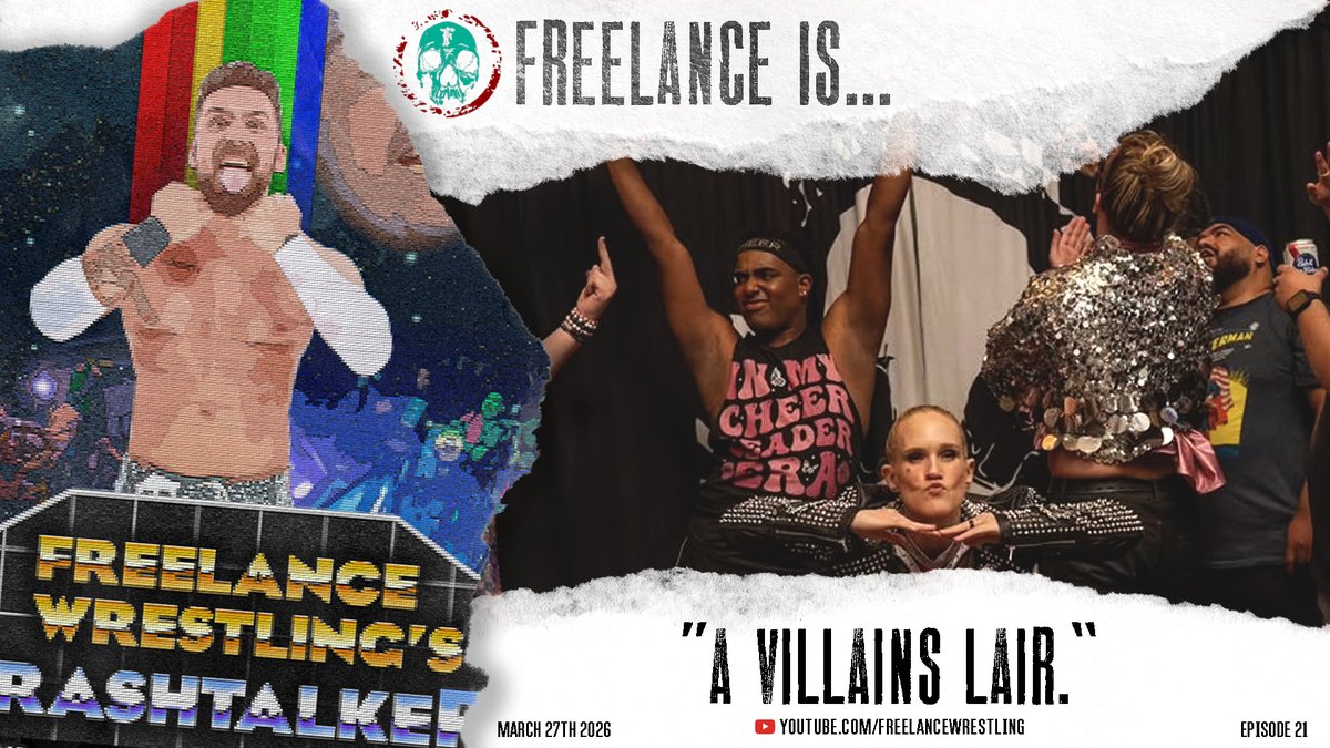 FreelanceWres's tweet photo. NEW EPISODE PREMIERES NOW!!
Freelance is || A Villian's Lair
https://t.co/bcyQBwJ7rF
ποΈ:https://t.co/XiYLLeYINo
- @AyeChicoSuave is ready to Rumble.
- SMS vs White Meat.
- @Shazza_McKenzie , Mason Morgan, and @sabotagesean ...SMS.
- @AllieKATCH vs @CJMartin34 .
- The CONDUIT's are looking towards the future.
- Freelance Wrestling World Championship Match.
- @EFFYlives is keeping his eyes on @thetrevoroutlaw.