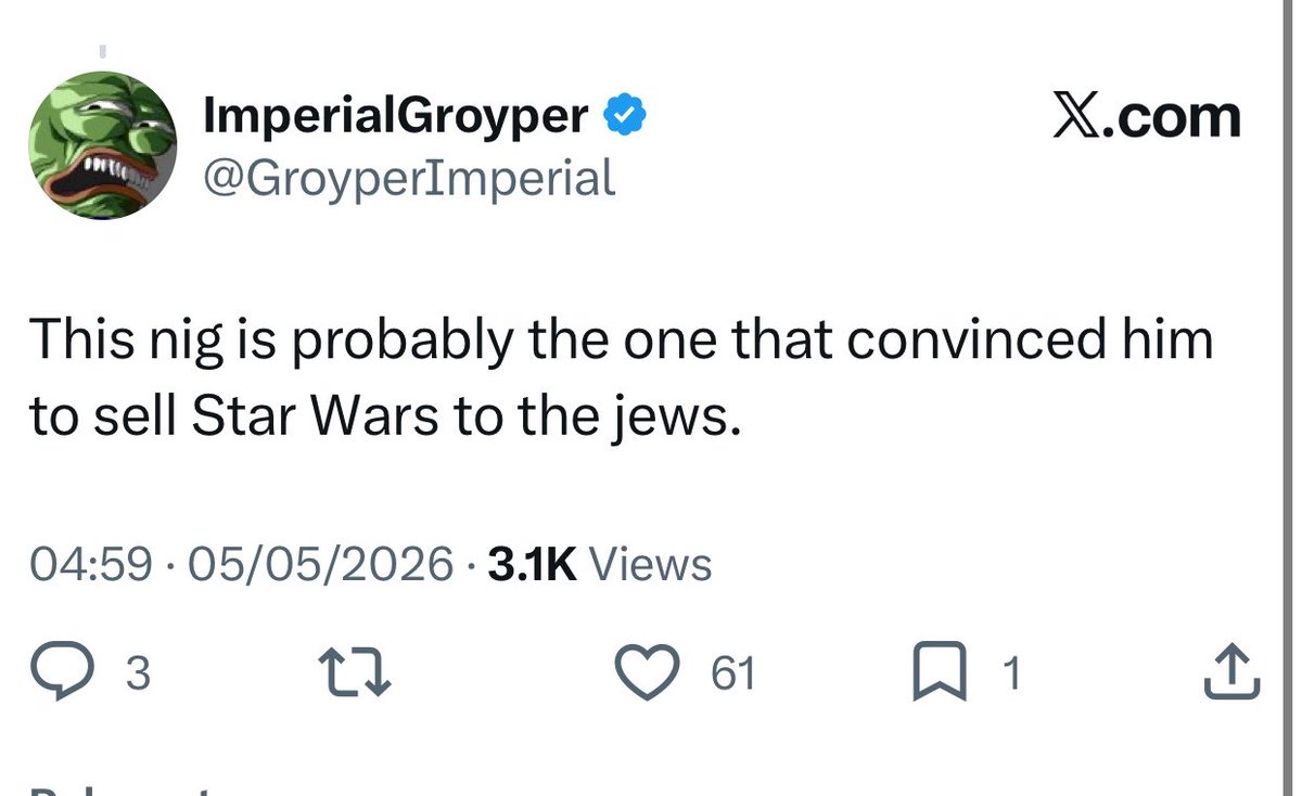 BBally81's tweet photo. Bunch of losers coping and malding because George Lucas married a black woman. https://t.co/ahnE8sOPuH