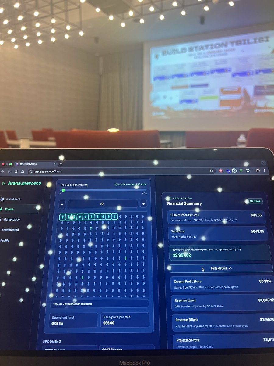 GreWeCo's tweet photo. Day 2 @ #BuildStationTbilisi hosted by @SuperteamGEO. Progress = Code.💻🌿
Deep in the #SolanaSeason trenches, building the future of #ReFi. 
🆔 Individual Tree ID tracking (Biological RWA).
📍 Exact GPS coordinates &amp; location mapping.

#GreWeCo #Solana #Building #RWA #Georgia https://t.co/IBsW17UGz9