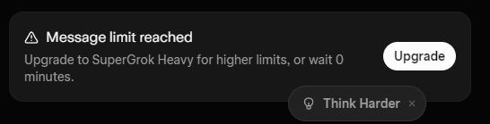 xelphor's tweet photo. @elonmusk Never had problems before, this is constant the past week, kills productivity. You don't need solos to pay $300 to prompt, ridiculous. https://t.co/ZbYTDRx0yn
