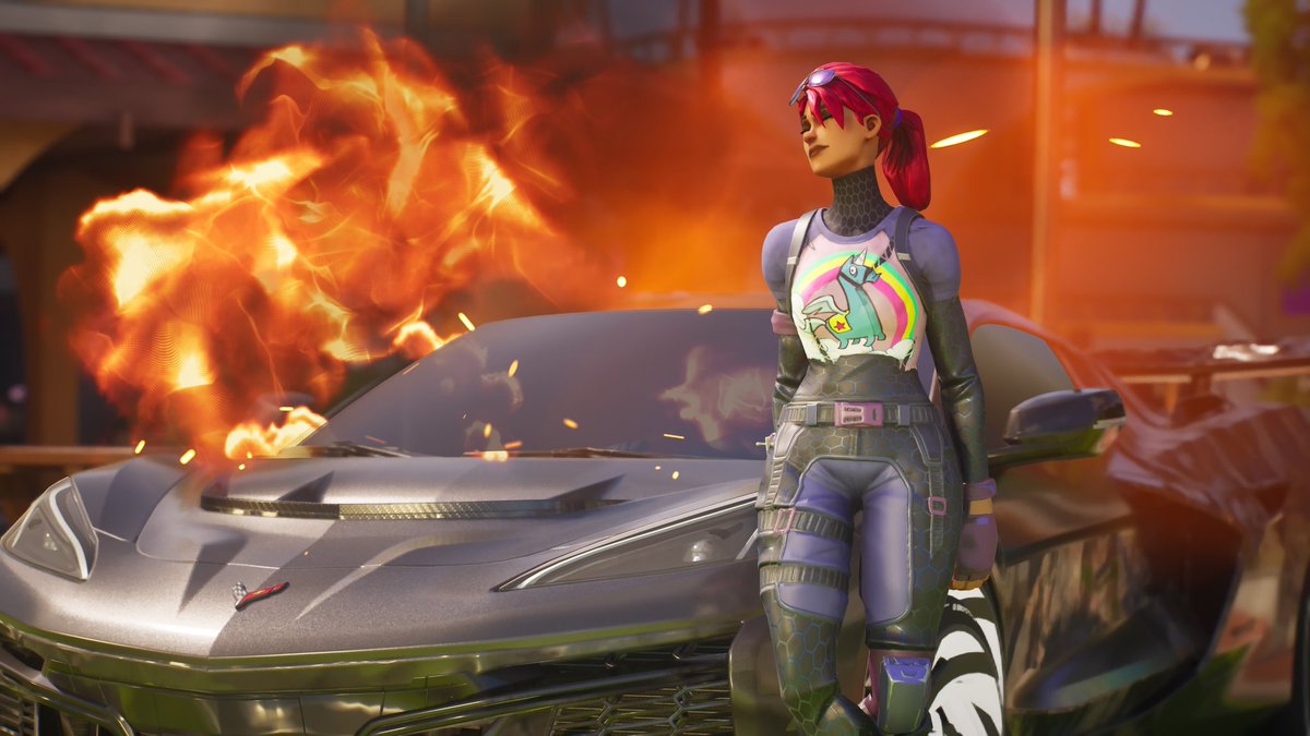 Zoxy____'s tweet image. Car on fire 😯🔥.
#Fortnite #Fortography #FortniteArt