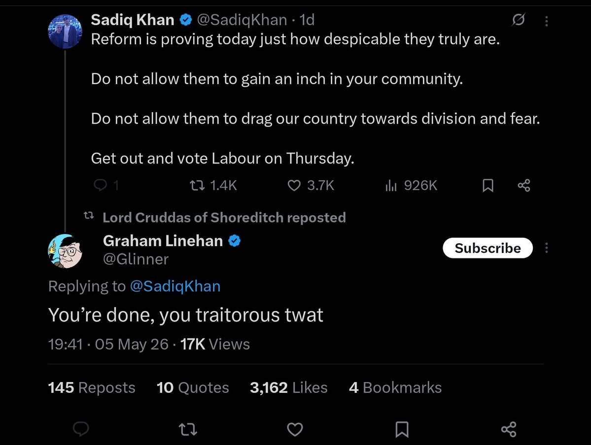How did you break his shield of invincibility <a href="/Glinner/">Graham Linehan</a> and sneak a reply under the wire?