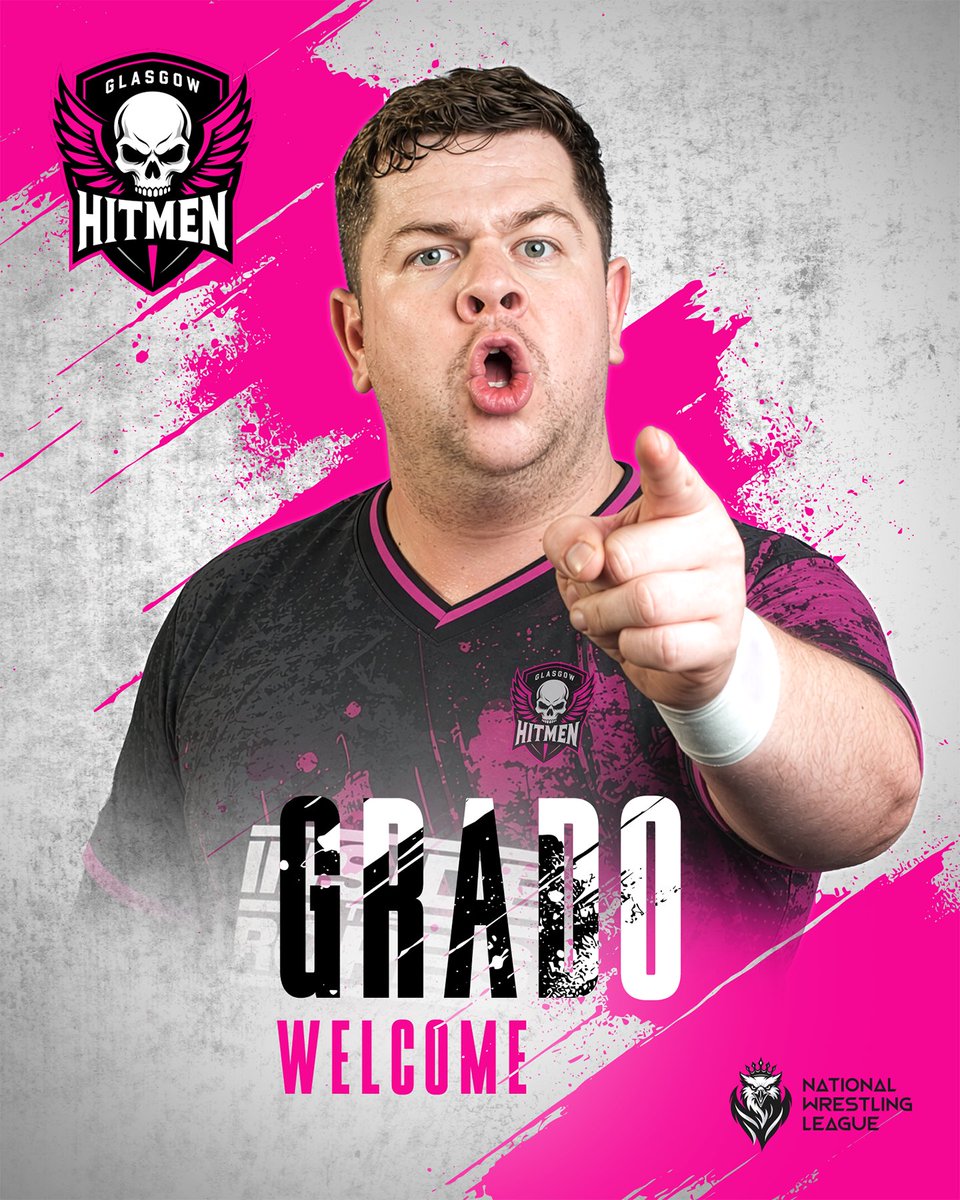 NationalWresLg's tweet photo. 🙏 𝗟𝗜𝗞𝗘 𝗔 𝗣𝗥𝗔𝗬𝗘𝗥! 🙏

💀🩷 Pleased to announce that @gradowrestling has joined the Glasgow Hitmen in a MAJOR signing for the club and for the National Wrestling League! https://t.co/EhWu9kXCKv