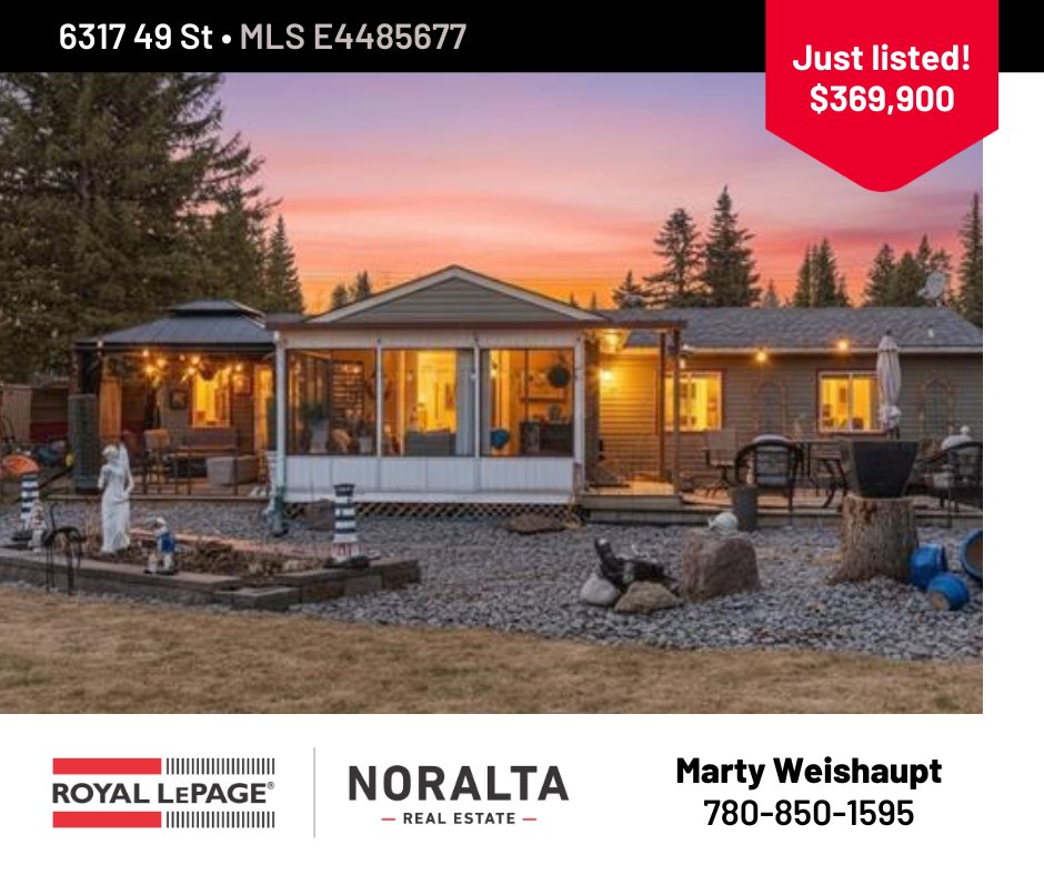 6317 49 St Mulhurst Bay/$369,900/Marty Weishaupt
royallepagenoralta.ca/listings/166-e…
#RLPlistings