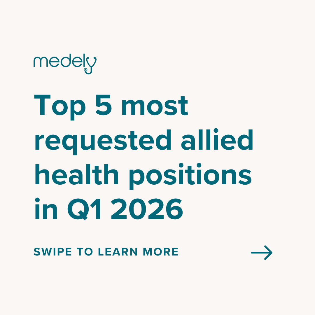 JoinMedely's tweet photo. Don’t worry; we didn’t forget about the allied health professionals.

Swipe to see how much the top positions changed this quarter!

Short on any of these positions? Click here to get started with your first shift: https://t.co/2N3lyGh88P https://t.co/Y5b2NaZnrT