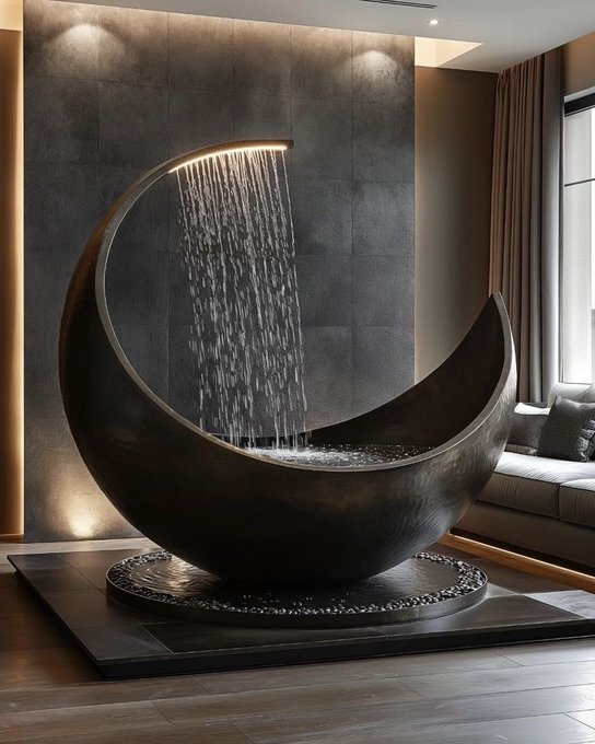 Crescent moon bathtub concept 🌙
