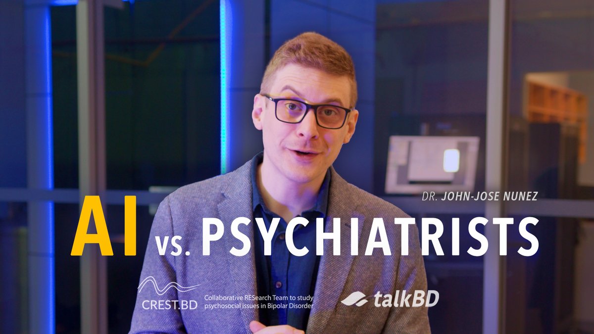 CREST_BD's tweet photo. Why does bipolar disorder take years, or sometimes decades to diagnose accurately? And what if artificial intelligence could change that?

Watch our new "Bipolar Explained" episode on YouTube featuring @UBC_Psychiatry Dr. John-Jose Nunez: https://t.co/5JOeqjOl38 https://t.co/C7b0TIhpOt