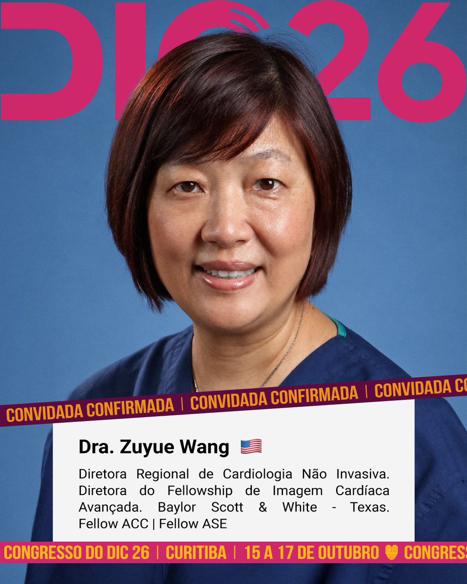 CongressodoDIC's tweet photo. A Dra. Zuyue Wang treina os próximos especialistas em imagem cardíaca avançada nos EUA.

Em outubro, ela está em Curitiba. No maior congresso de imagem cardiovascular da América Latina.

O que você faz com isso? #DIC26

https://t.co/tIbyHjxazp https://t.co/bs25iqrp29