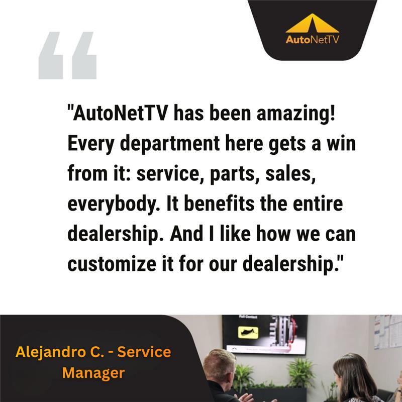 AutoNetTV's tweet photo. "It benefits the entire dealership."
That’s the goal, and the result. When every department wins, you know it's working.
Check out our profile, or click the link in our bio to see how AutoNetTV can benefit yours.
#autoindustry #CarCareVideos #AutoNetTV #AutomotiveService https://t.co/Yi1LidjsM0