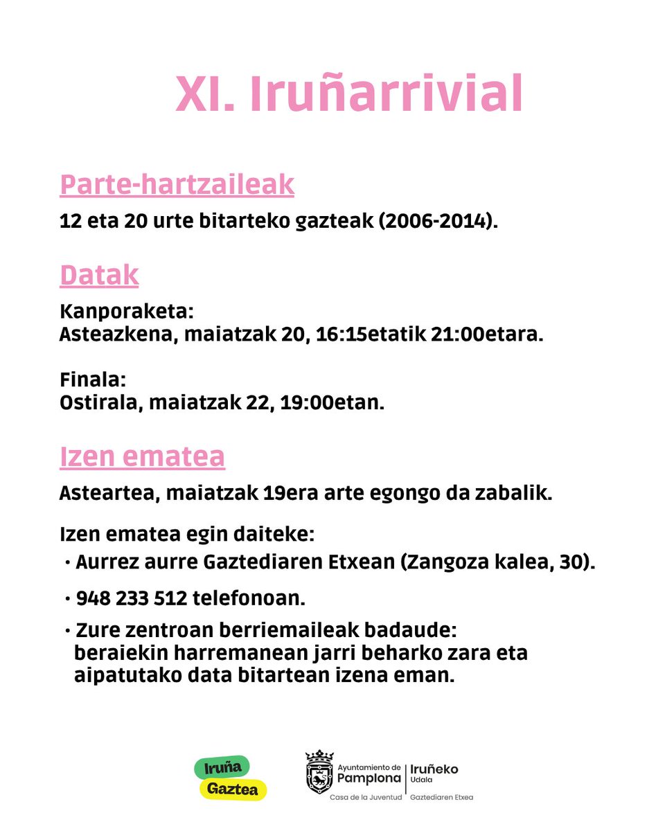 Iruña Gaztea tweet media