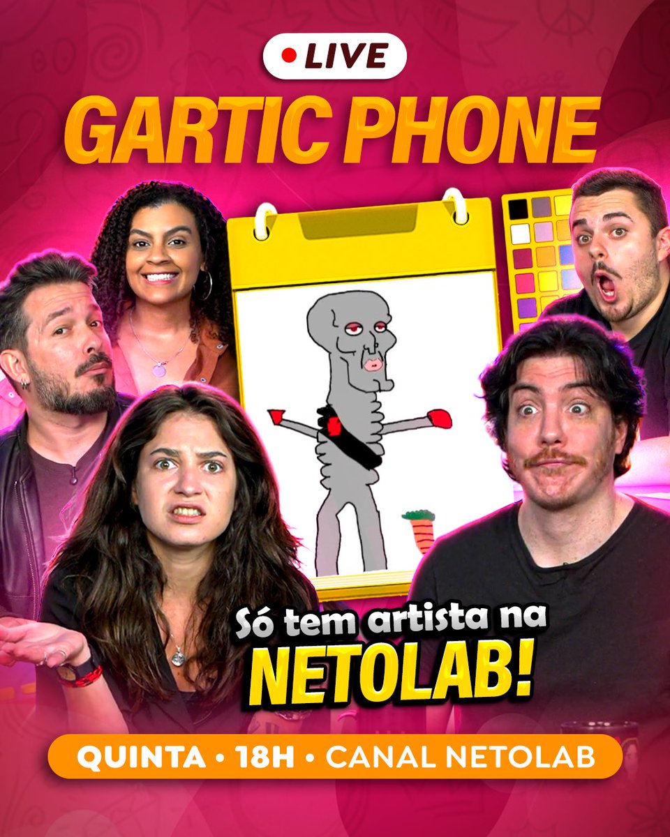 ATENÇÃO: Live QUINTA, às 18h, no CANAL NETOLAB!