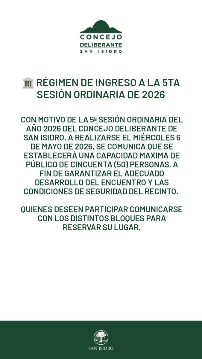 Concejo Deliberante de San Isidro tweet media
