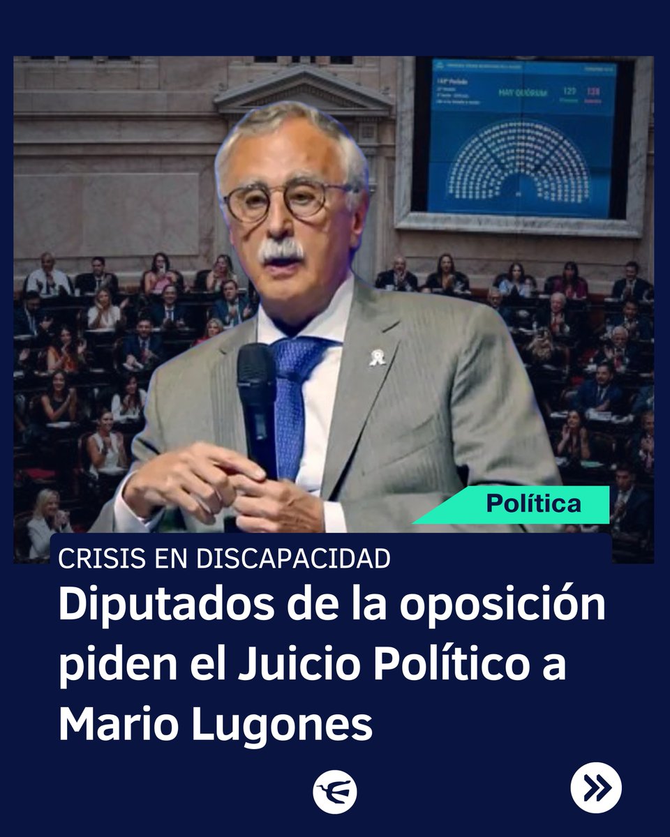 🔴 Diputados redoblan la presión contra Mario Lugones y piden su juicio político por la crisis en Discapacidad.