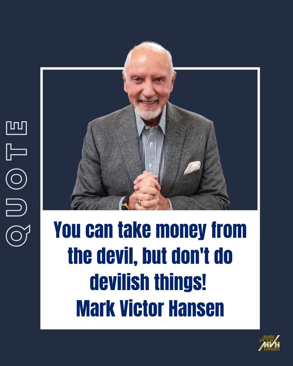 MarkVHansen's tweet photo. Money isn’t the problem.
Compromise is.
You can build wealth, win big, &amp; still keep your integrity intact. The real flex isn’t just making money: it’s how you make it.
Stay aligned. Stay clean. Stay powerful.
#integrityfirst #successmindset #wealthbuilding #personaldevelopment https://t.co/WBLUTeo9oe