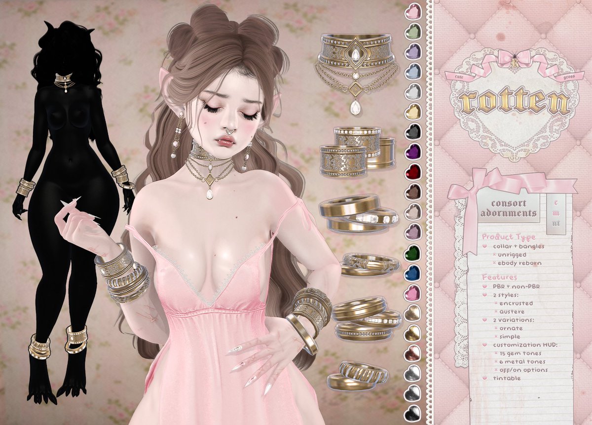 rottenshoppe's tweet photo. - - - - - - - - - - - - - - - ୨୧ - - - - - - - - - - - - - - -
{ ! } 28th, 1PM SLT @ KINKY
{ ♡ } rotten • consort adornments
{ ♡ } INFO ➼ https://t.co/2FWqvUSbkL
{ ✧ } TELEPORT ➼ https://t.co/v8abvgMxlU https://t.co/G8p3rcm75K
