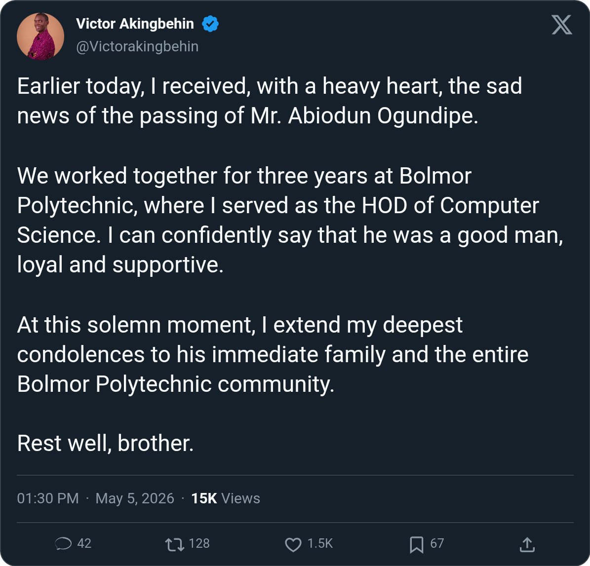 Victor Akingbehin tweet media