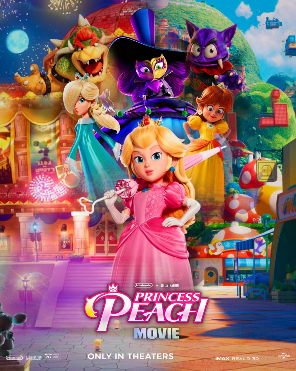 Galaxy326202's tweet image. Princess Peach Movie poster !made by me #SuperMarioGalaxyMovie #SuperMario #Nintendo #PrincessPeach