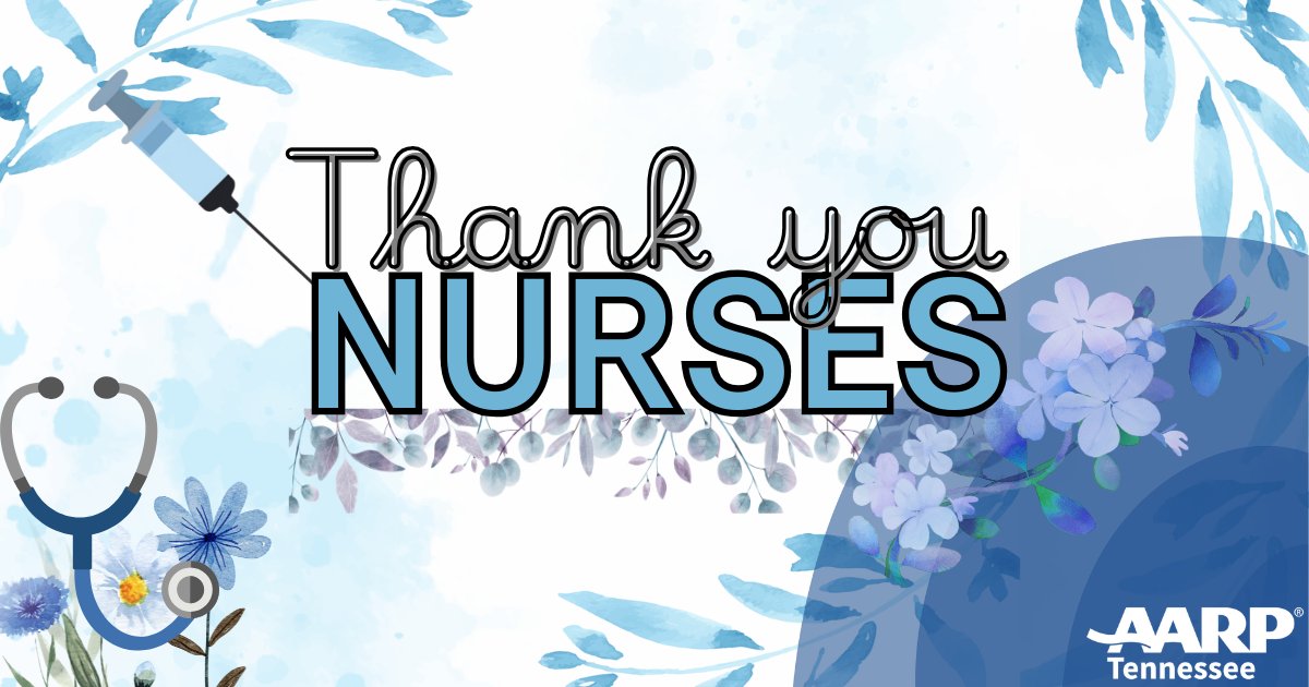 AARPTN's tweet photo. May 6th is National Nurses Day! Today, we honor our everyday heroes. You’ve made caregiving a lifelong commitment. From AARP Tennessee to nurses across the state: thank you! https://t.co/Q7rEtjK8vs