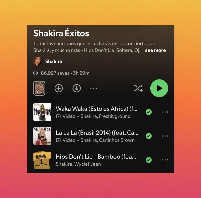 Shakira Crave tweet media