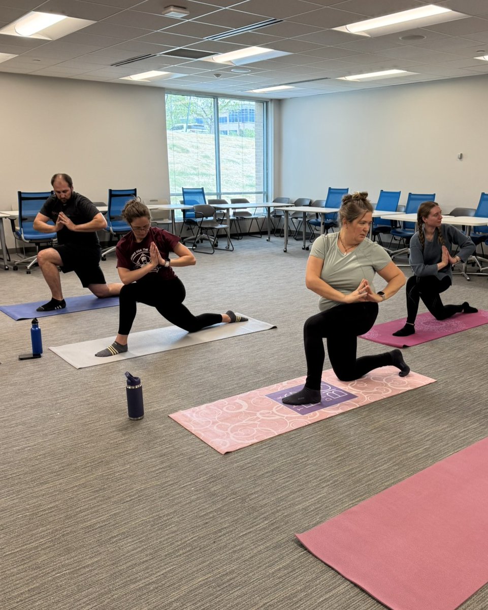 CalibreEngineer's tweet photo. Balance looks different for every team. Recently, for us, it meant stepping away from our desks for a yoga session led by Bryan Grotz. Moments like this help us stay grounded, connected, and ready to support the communities we serve.  

#AHigherCalibre #LoveWhereYouWork https://t.co/trtFkEYCJg