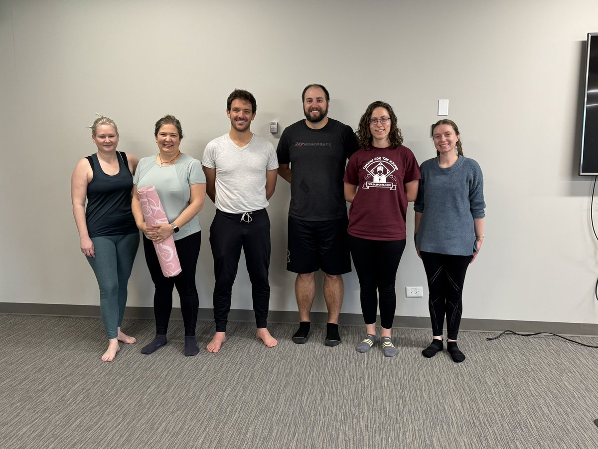 CalibreEngineer's tweet photo. Balance looks different for every team. Recently, for us, it meant stepping away from our desks for a yoga session led by Bryan Grotz. Moments like this help us stay grounded, connected, and ready to support the communities we serve.  

#AHigherCalibre #LoveWhereYouWork https://t.co/trtFkEYCJg