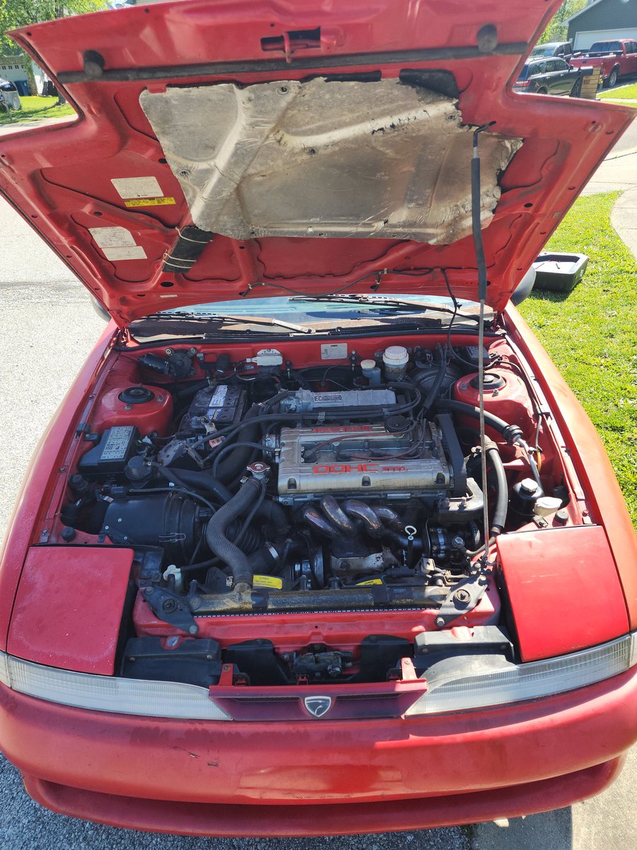 slowmitsu's tweet photo. My "new" car! Eagle Talon tsi AWD! Its a 4g63t with a 5 speed manual. Its basically a baby evo lmao. Mind the leaking gas tank lol https://t.co/dAR2r0xgMZ