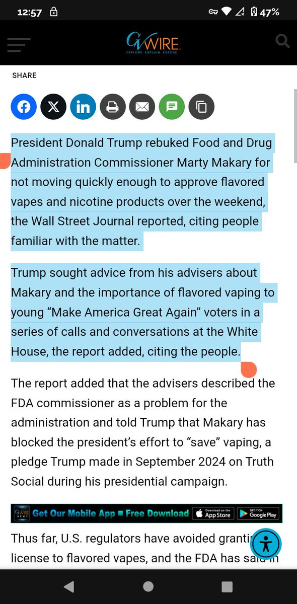 DomPachino101's tweet image. #SMOKING #VAPES 
Trump Pressures FDA's Makary to Approve Flavored Vapes, WSJ Reports 
gvwire.com/2026/05/05/tru…