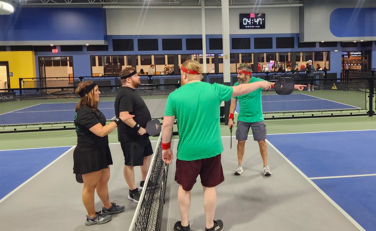 NetworkCenter's tweet photo. Our Services team picked up pickleball paddles for this quarter’s team outing. 🏓What we thought would be just a little friendly competition turned some of our staff into serious 'ballers. https://t.co/M1YYw8hjkn