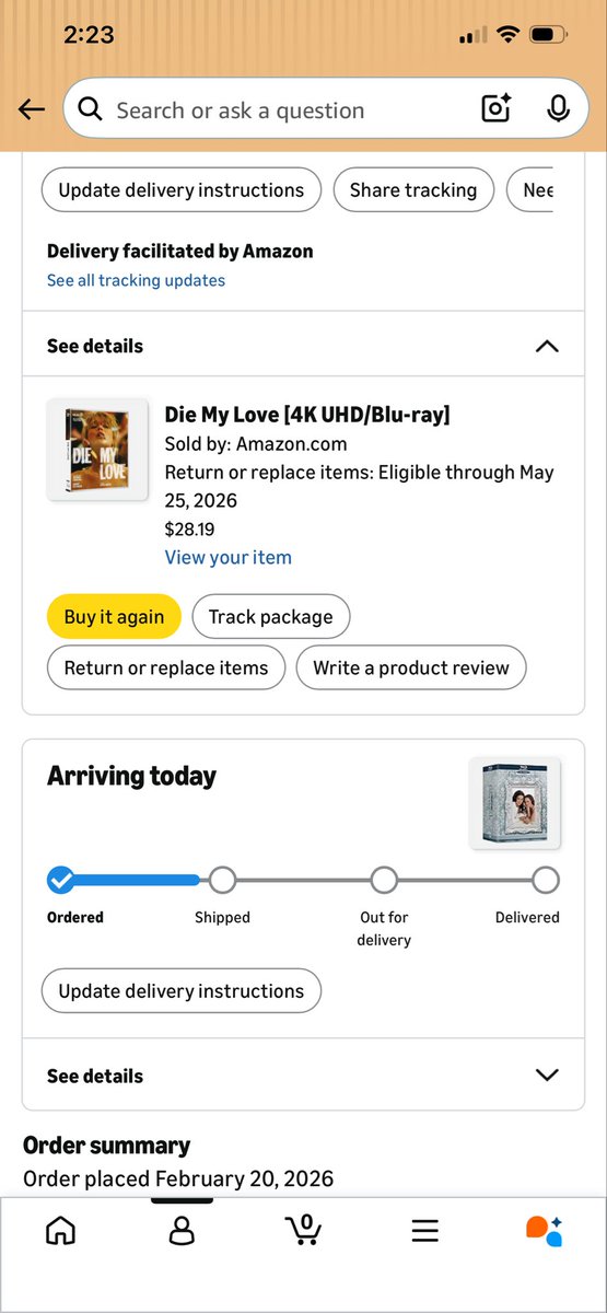 StevenJohnGauss's tweet photo. This was supposed to arrive today. Once again, Amazon gotcha. Their CS lie through their teeth. It will at best be here tomorrow assuming I don’t have to travel to the back end of Mesquite to sign for it. That’s another fun Amazon game. https://t.co/rhdrXfvkkb