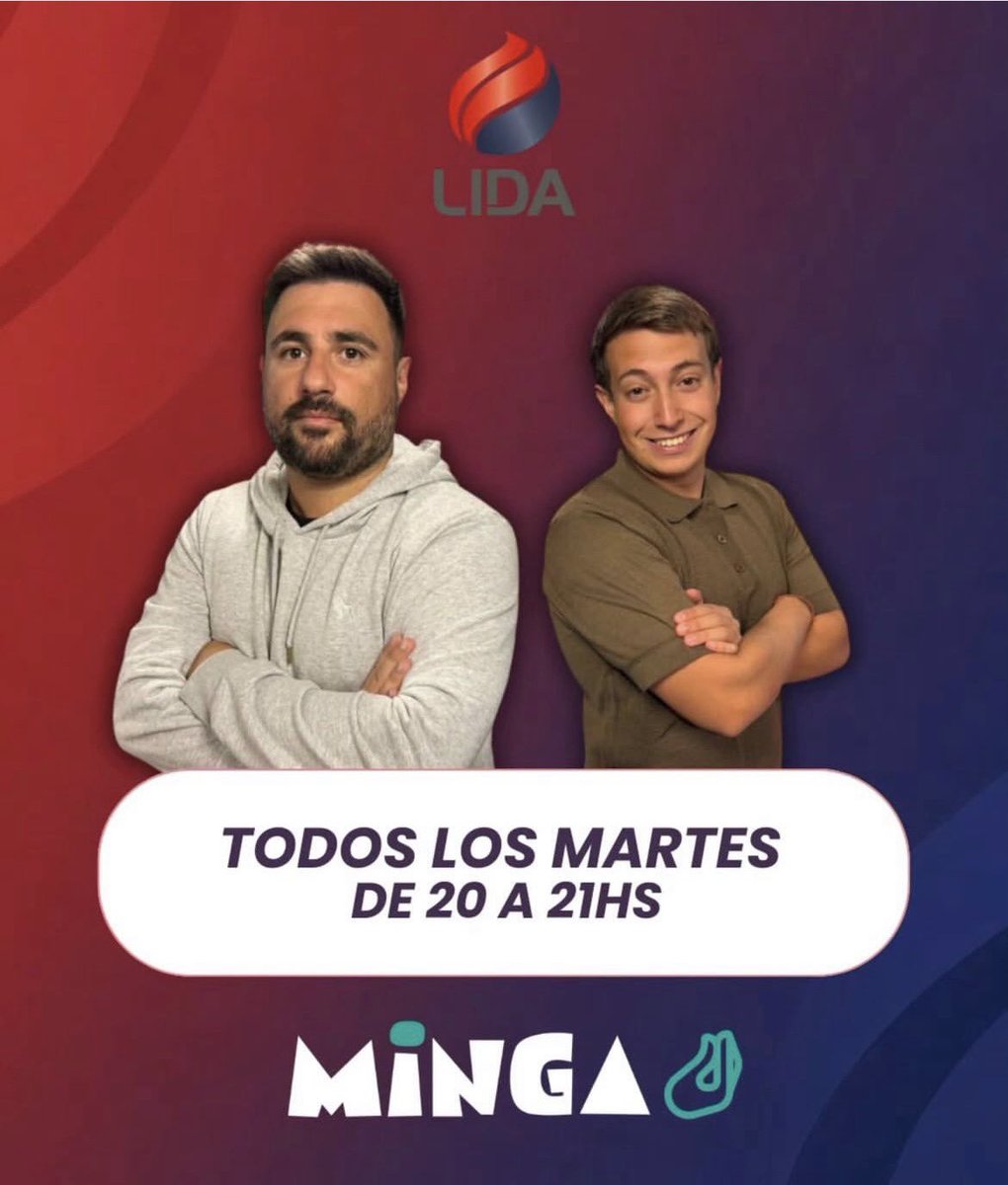 sebamarchese's tweet photo. 💪A partir de hoy 20:00hs no te pierdas Lida Play.

⚽️ Un programa de streaming dedicado a nuestra liga, análisis, imágenes, estadísticas, invitados, debates etc

🎤Conducción: @NicoFernandezBB y Felipe Nougues.

🙌🏻 Todos los martes 20:00hs por @mingastream https://t.co/izQh7SjDbn
