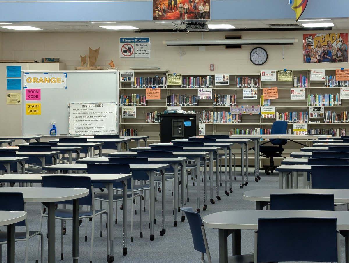 KHSLibrary's tweet photo. Ready for AP Exams. First up is US History &amp; Govt. You can do it, Hurricanes! https://t.co/U4UkwzIEc3