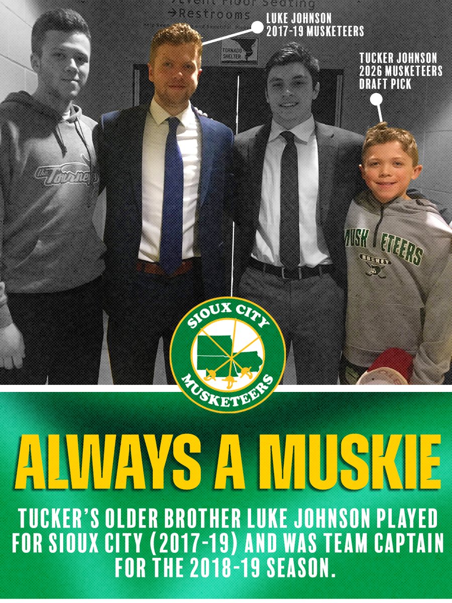 Musketeerhockey's tweet photo. Tucker Johnson was always meant to be a Sioux City Musketeer
#BuiltToWin | #USHL | #SiouxCity https://t.co/5qZHQPheAq