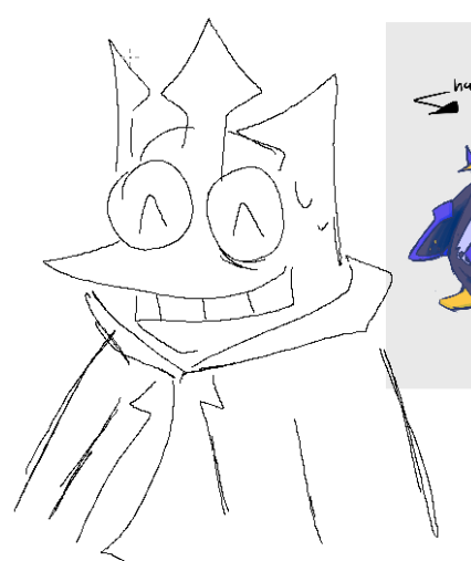 old art of a silly empoleon named timber