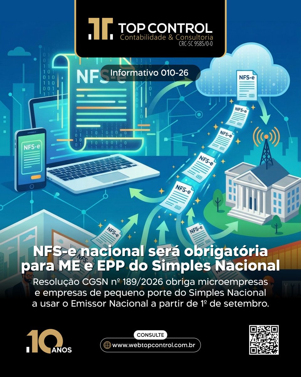 topcontrolcont's tweet photo. #topinformativo

⭕ NFS-e nacional será obrigatória para ME e EPP do Simples Nacional.

[+] https://t.co/4muZjmMTj1

Ganhe tempo, deixe suas preocupações conosco. ✍️

TOP CONTROL
Contabilidade &amp; Consultoria
CRC-SC 9585/0-0
https://t.co/pLvumdYLqe

#consultoria #itajaí #bc #nav https://t.co/bsozmu9wwR