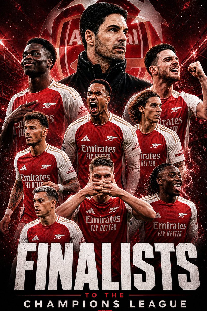 ThFootballScore's tweet image. INTO THE FINALLLLLLLLL!!!!! 🏆

Arsenal beat Atlético Madrid 1–0 (2–1) and are heading to the Champions League final!

They’ll face Bayern or PSG, depending on tomorrow’s result.

#ArsenalAtleti #ChampionsLeague #UEFA #AtleticoMadrid #Arsenal