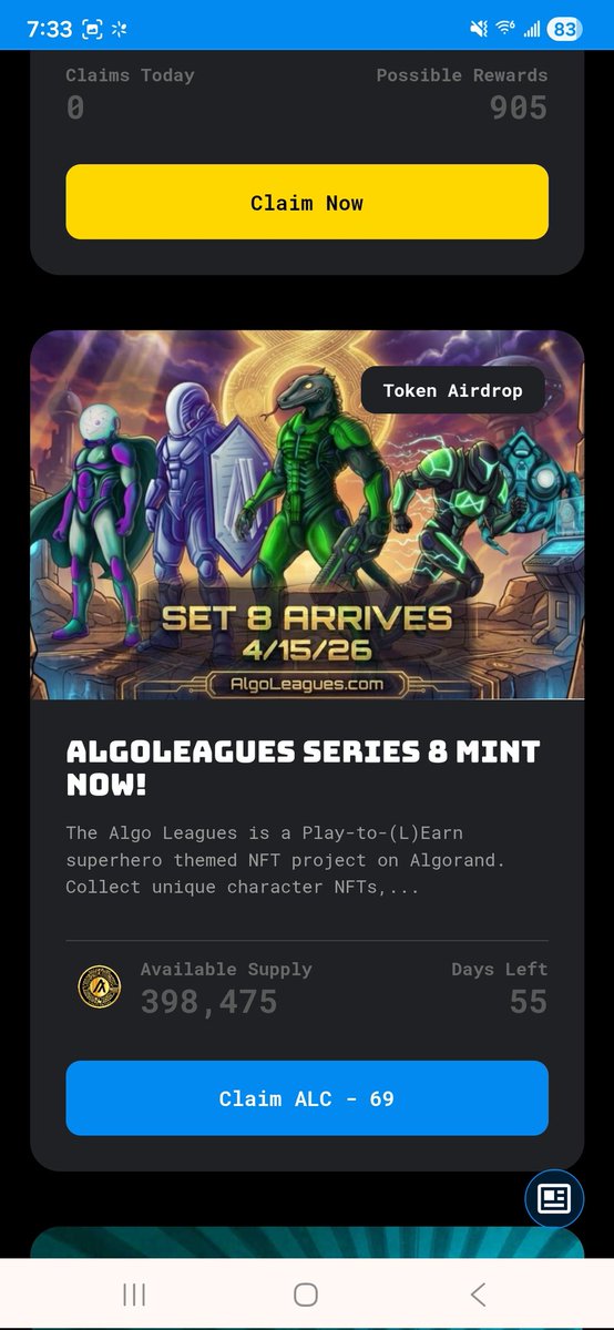 AlgoLeagues's tweet photo. 🚨MASSIVE REWARDS & ARENA UPDATES! 🚨
​Want to earn while you play? Here is what is live RIGHT NOW:
​1️⃣ NFT GIVEAWAY: We are giving away an exclusive @Algoleagues Osmos Rare NFT! 🎁
To enter:
❤️ Like & Repost
🏷️ Tag 3 friends
💬 Comment #AlgoLeagues
​2️⃣ DAILY $ALC: Claim your daily $ALC airdrop over at https://t.co/Ma5fgf7XIe! 💰 @ViewRewardApp
​3️⃣ PVP UPGRADES: The Algo Leagues Arena is heated! 
You can now get instantly notified in our Discord when a match is ready. ⚔️
​Are you ready to climb the ranks? Let's go! 👇
https://t.co/udxiMS6Jtw

@AlgoFoundation @Algorand