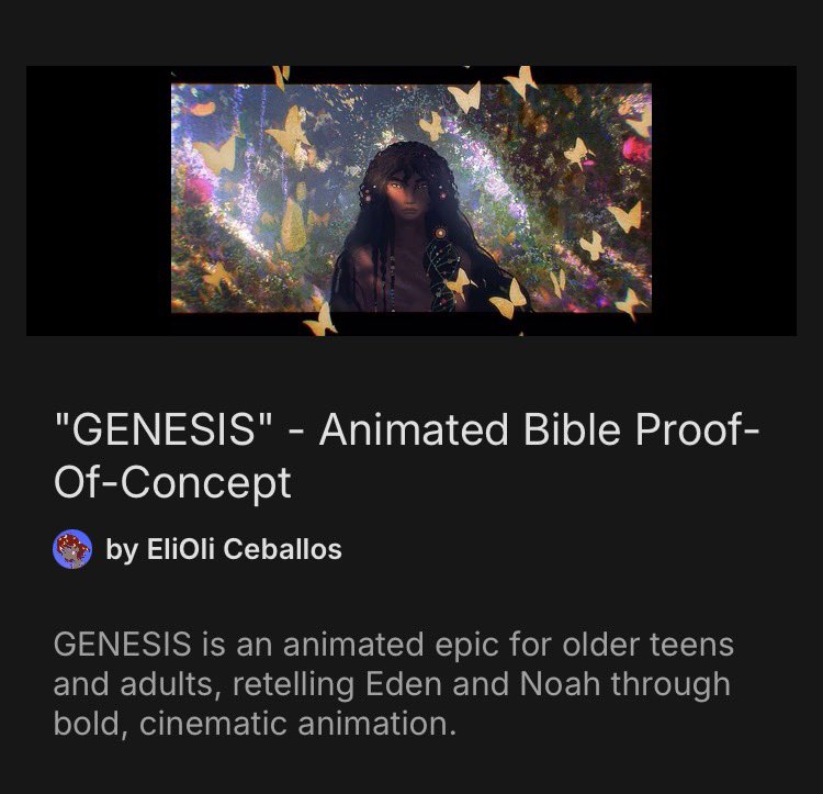 ELIOLI_Art's tweet photo. No major animation sites have covered #GenesisAnimated kickstarter , and we’re already 41% into our 77k goal on day 1. So interesting 😎 https://t.co/SVn1XDASB7