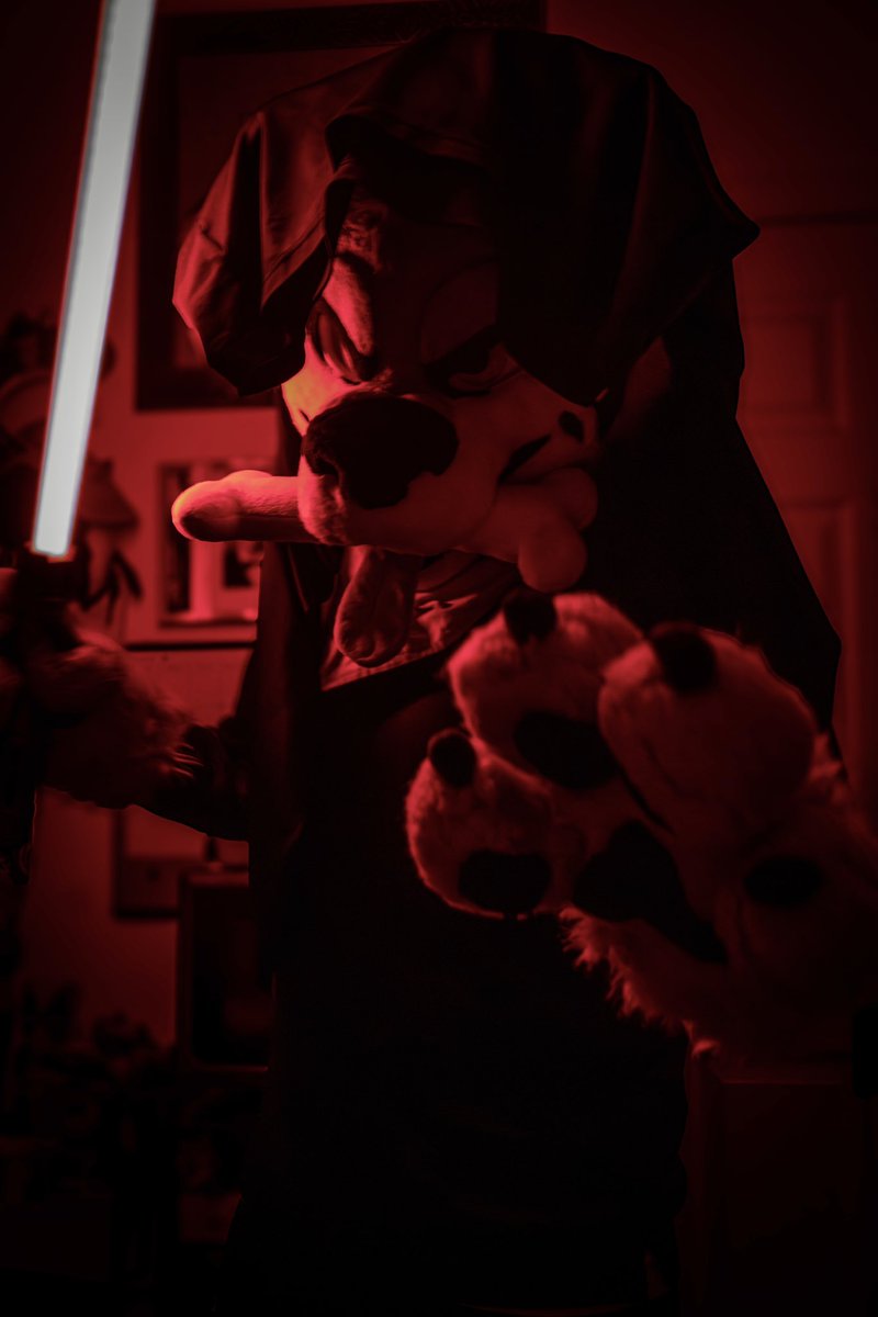 joshwuff_'s tweet photo. You promised puppy treats….WHERE ARE THEY?!! 😡😤#maythe4th #maythesith #sith #fursuiter #furry #starwars https://t.co/KYqqLrHXTN