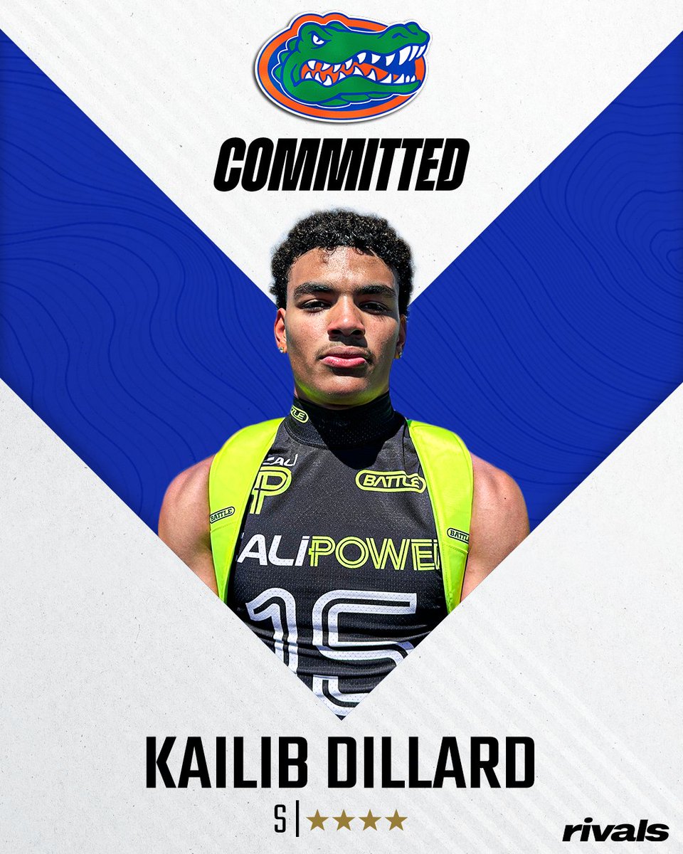 Rivals's tweet photo. 🚨BREAKING🚨 Rivals 4-star safety Kailib Dillard has committed to Florida🐊

Read: https://t.co/2pRqtEnXYh https://t.co/yiZKAPlIag