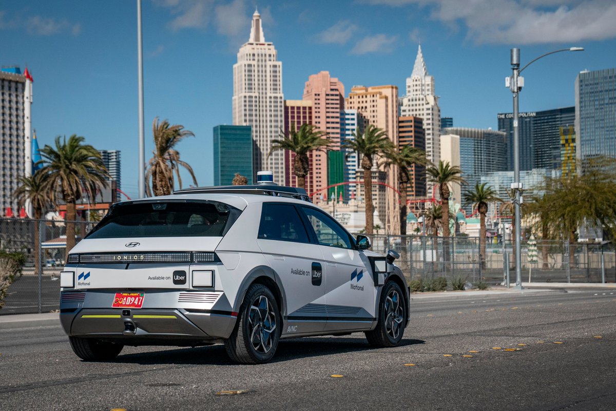 motionaldrive's tweet photo. If you're in town for @ACTExpo ...we'd love to take you for a ride! Motional robotaxis are now available on @Uber.

To increase your chance of matching, opt in under the Ride Preferences section of the Settings menu in the Uber app.

#LasVegas #ACTexpo #Motional #Uber https://t.co/hJcx9uhXKo