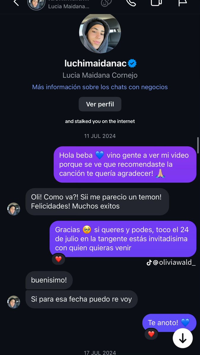 LuchiMai_Update's tweet photo. 🎥|| ¡Lucía en el nuevo TikTok de @/oliviawald_!

Completo en el enlace:
🔗: https://t.co/NDLr7ZEKwz

¡No olviden dar like, comentar y compartir!

#LuciaMaidana #LuchiMaidana #TeamLuchi #OliviaWald https://t.co/jbapI5EtFs
